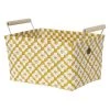 Handed By Motif Basket With White Pattern Yellow -Miinto Salgsbutikk unnamed file 1080