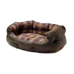 Barbour Dog Bed Brown