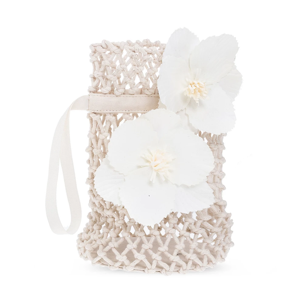 Bonpoint Handbag With Floral Appliqué Beige 5 Bonpoint Handbag With Floral Appliqué Beige - Bilde 3