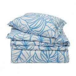 Lexington Home Printet Organic Cotton Poplin Blue