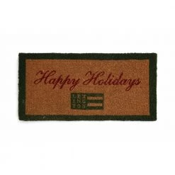 Brun Lexington Home Happy Holidays Coir Fibre Door Mat Interior Brown