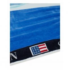 Lexington Home Graphic Cotton Velour Beach Towel Blue