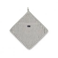 Lexington Icons Cotton Herringbone Striped Potholder White