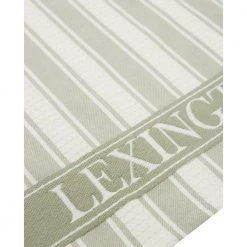 Lexington Icons Cotton Twill Waffle Striped Kitchen Towel Red