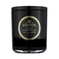 Voluspa Crisp Champagne Boxed Candle Black