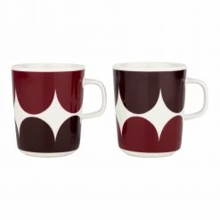 Multicolour Marimekko Oiva/Härkä Mug 2,5 Dl, 2 Pcs Home Red