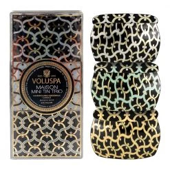 Voluspa Mini Black House Gift Set Beige