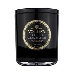 Voluspa Boxed Candle Freesia Clementine Black