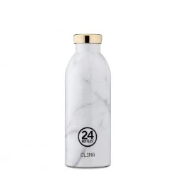 24 Bottles Clima Bottle Carrara White