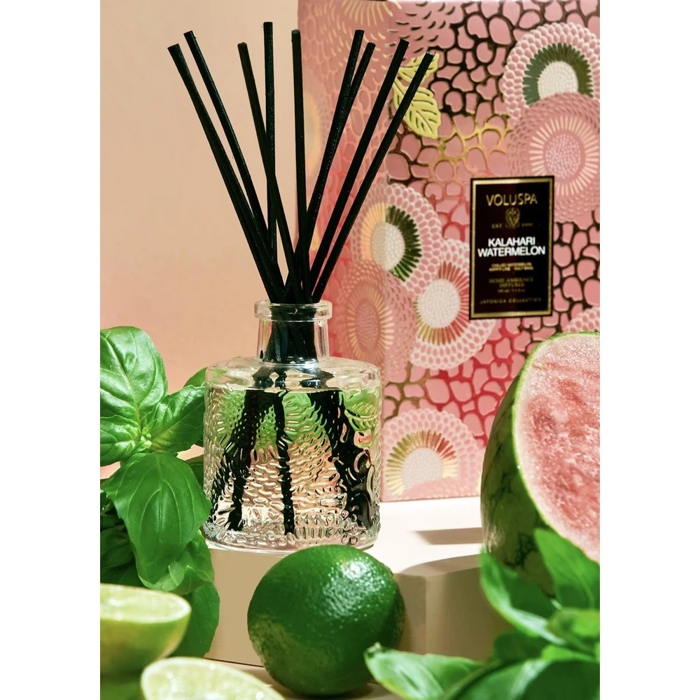 Voluspa Reed Diffuser Kalahari Watermelon Black 4 Voluspa Reed Diffuser Kalahari Watermelon Black - Bilde 2