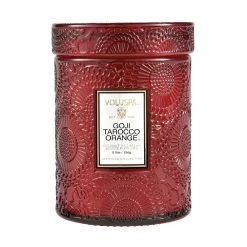 VOLUSPA - Small Glass Jar Candle Goji Tarocco Orange Red