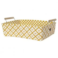 Handed By Motif Basket Yellow