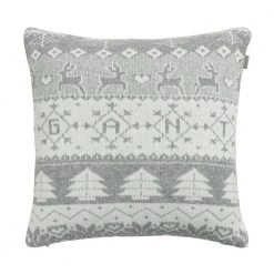 Gant Home Holiday Knit Cushion Pillowcase Gray