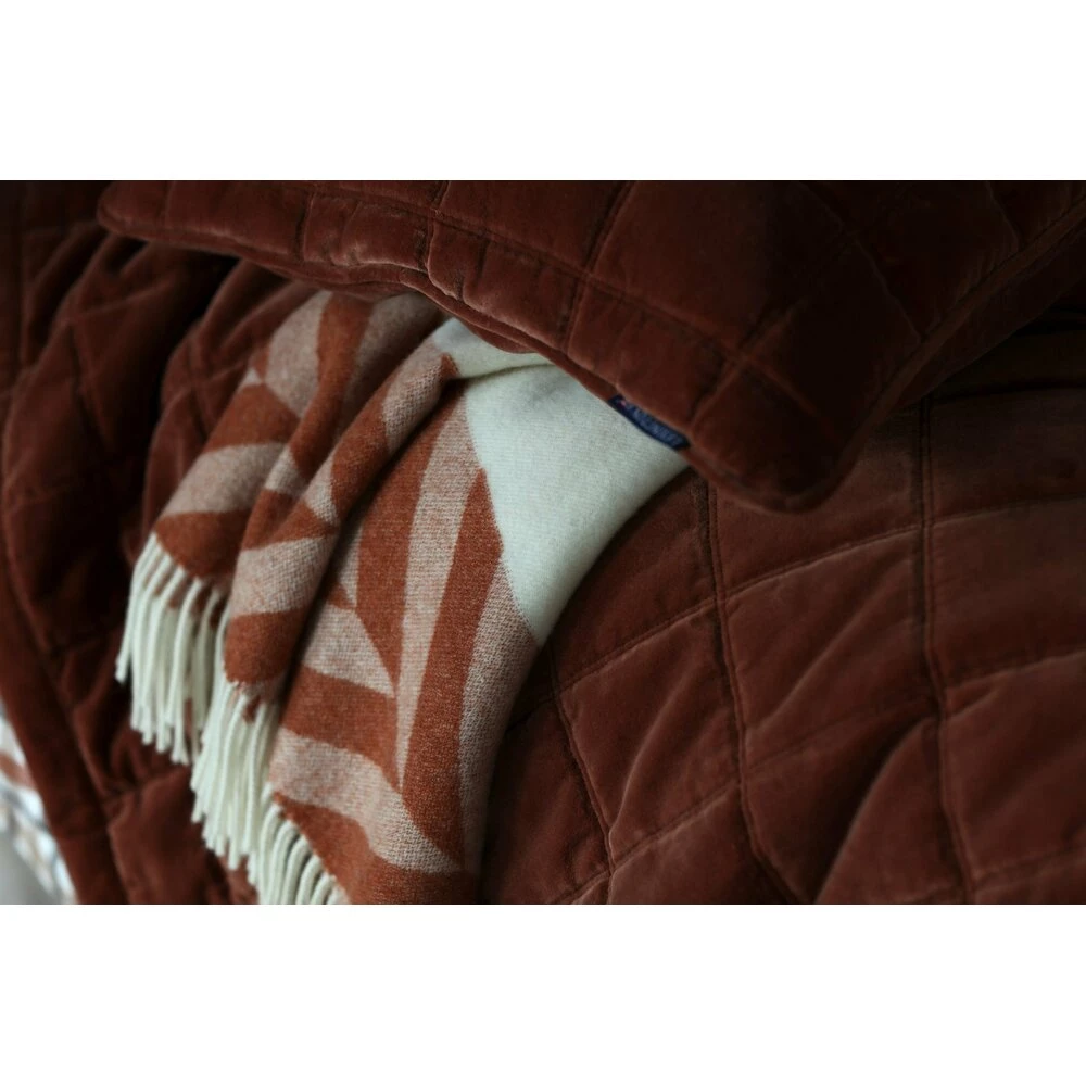 Lexington Herringbone Wool Throw Orange 3 Lexington Herringbone Wool Throw Orange