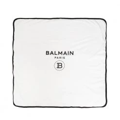 Balmain Baby Blanket With Logo White -Miinto Salgsbutikk unnamed file 2423