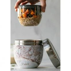 S'well Calacatta Matboks 16 Oz- 470 Ml Drikkeflaske White -Miinto Salgsbutikk unnamed file 247