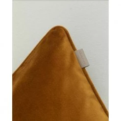 Gant Brun Velvet G Cushion 50X50 Puter Brown