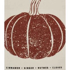 Lexington Poter Pumpkin Printed Kitchen Towel White