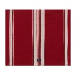 Lexington Rib Placemat With Stripes Red