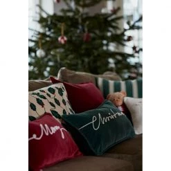 Quilted Velvet Star Pillow Cover Fra Lexington Red