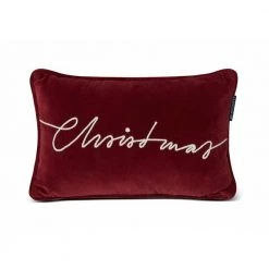 Rød Lexington Home Christmas Cotton Velvet Pillow, Red Interior Red