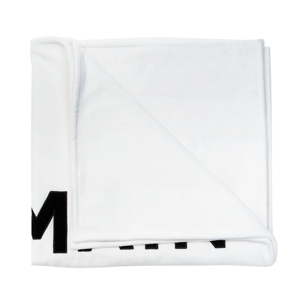 Balmain Beach Towel With Logo White 3 Balmain Beach Towel With Logo White