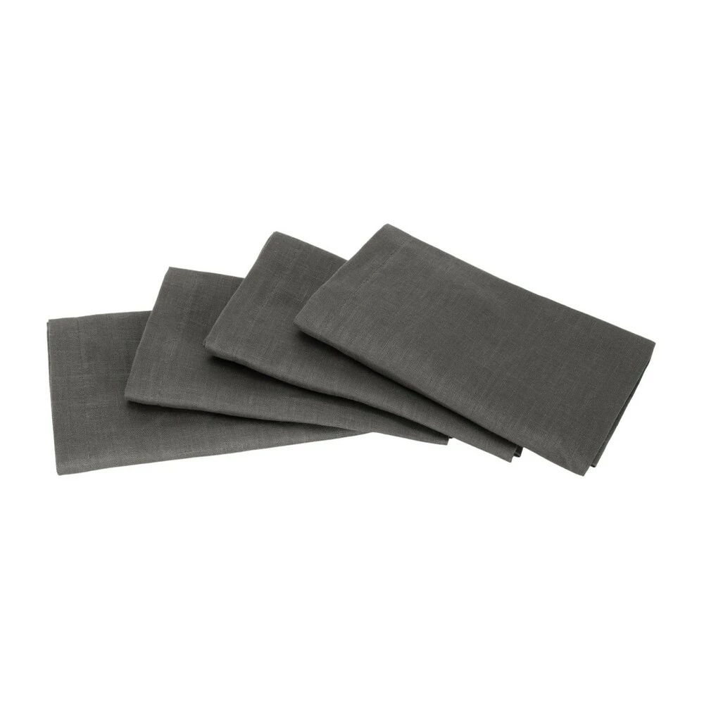 STUDIO EBN 4 Pk Lin Servietter Gray 5 STUDIO EBN 4 Pk Lin Servietter Gray - Bilde 3