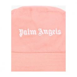 Palm Angels Bucket Hat With Logo Pink