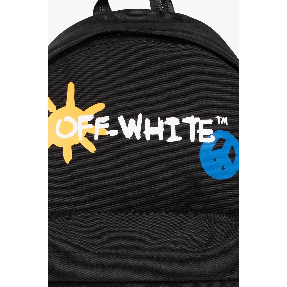Off White Backpack With Logo Black 4 Off White Backpack With Logo Black - Bilde 2