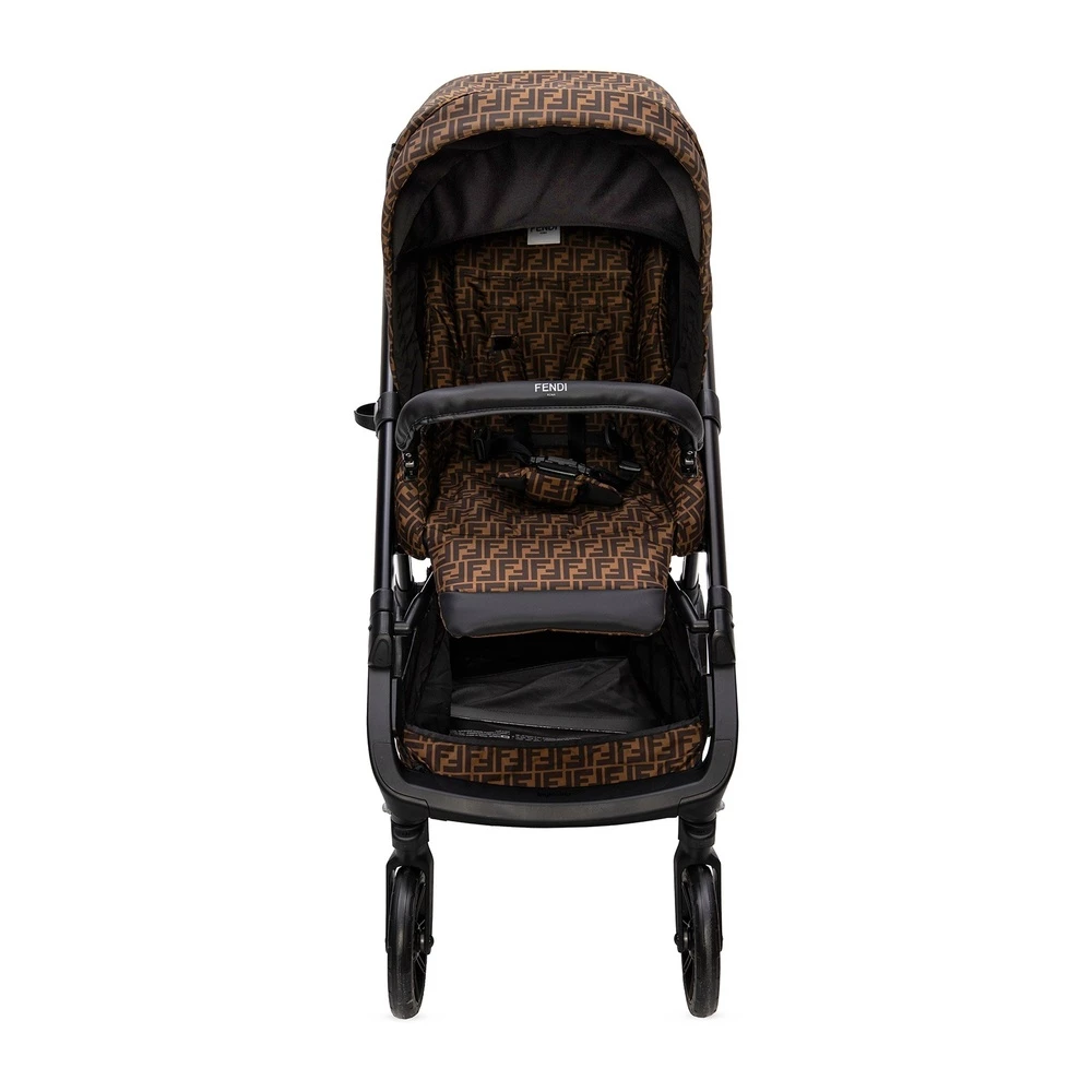 Fendi Folding Baby Stroller With Logo Brown 4 Fendi Folding Baby Stroller With Logo Brown - Bilde 2