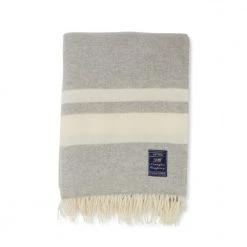 Lexington Home Herringbone Recycled Wool Throw Gray