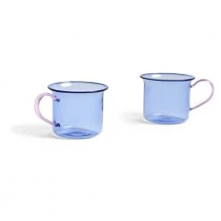 Hay Borosilicate Cup Set Of 2 Blue