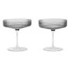 Ferm Living Ripple Chamapgne Saucers - Set Of 2 Gray