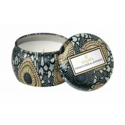 Voluspa French Cade & Lavender Petite Tin Candle 25t Scented Candles Blue