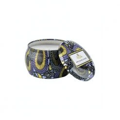 Voluspa Apple Blue Clover Dec Tin 25 Candle Blue