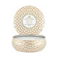 Voluspa Italian Bellini Classic 3 Wick Interior White