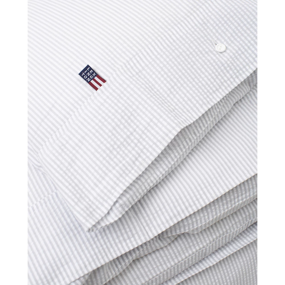 Lexington Home Stripete Seersucker Dobbeldynesett Gray 4 Lexington Home Stripete Seersucker Dobbeldynesett Gray - Bilde 2