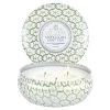 Voluspa 3- Wick Tin Candle 40 Tim - Moroccan Mint Teea Duftlys Green