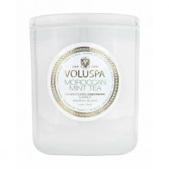 Voluspa Moroccan Mint Tea Boxed Candle White