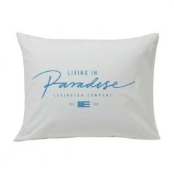 Lexington Home Printed Organic Cotton Poplin Pillowcase White