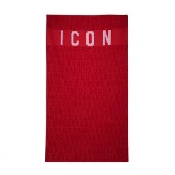 Dsquared2 Icon Sea Towel With Logo Red