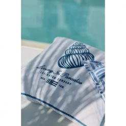 Lexington Home Hvit Seashell Embroidered Canvas Pillow Cover Interior White