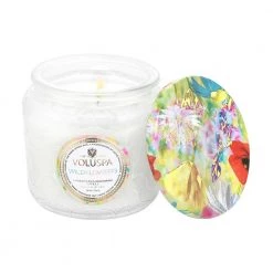 Voluspa Petite Jar Candle, 35Tim, Wildflowers Tilbehør White