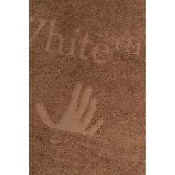 Off White Towel With Logo Brown