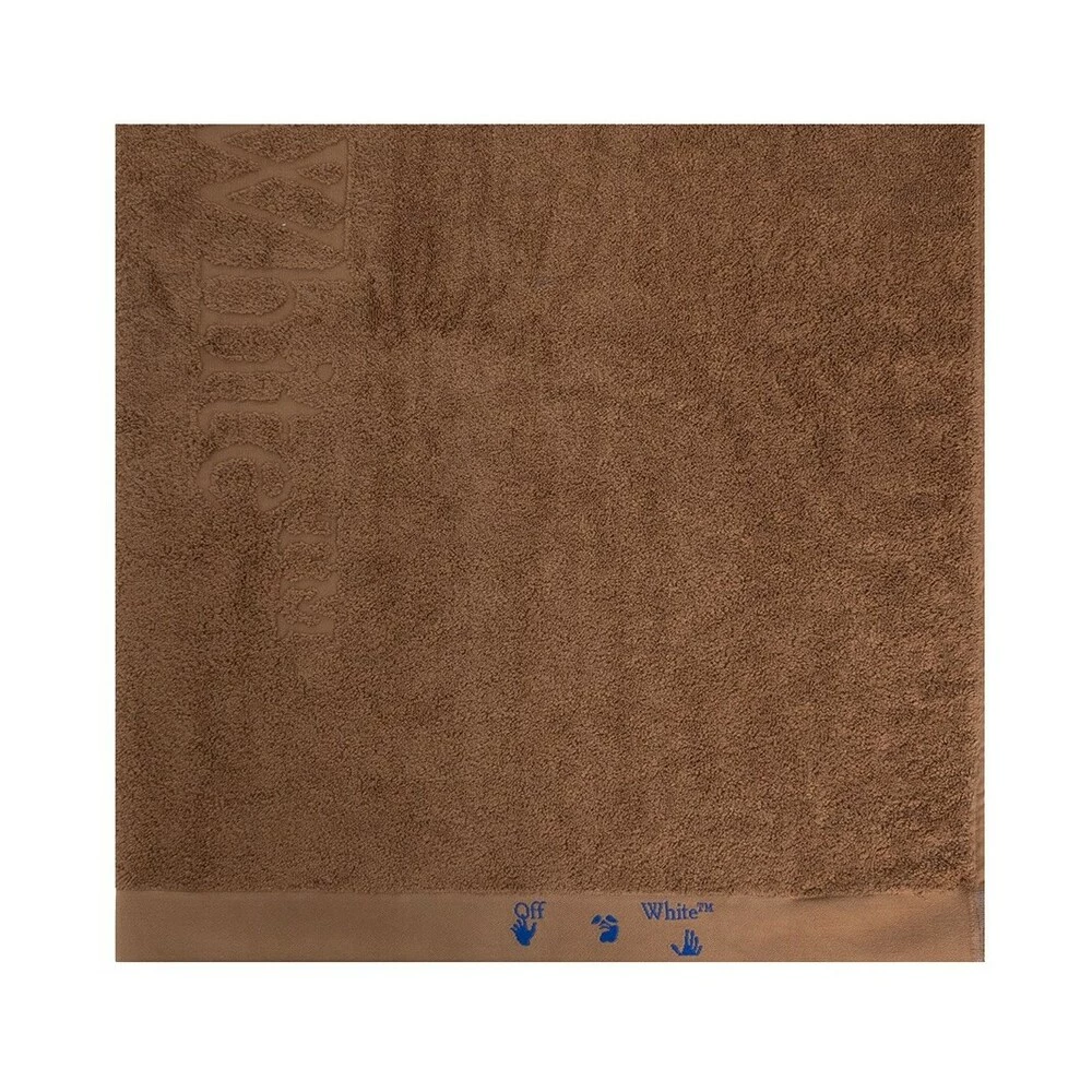 Off White Towel With Logo Brown 4 Off White Towel With Logo Brown - Bilde 2