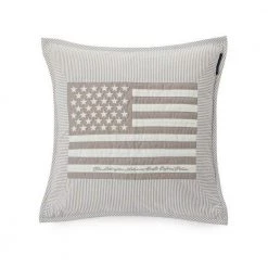 Lexington Icons Flag Arts ; Crafts Sham Gray/White Gray