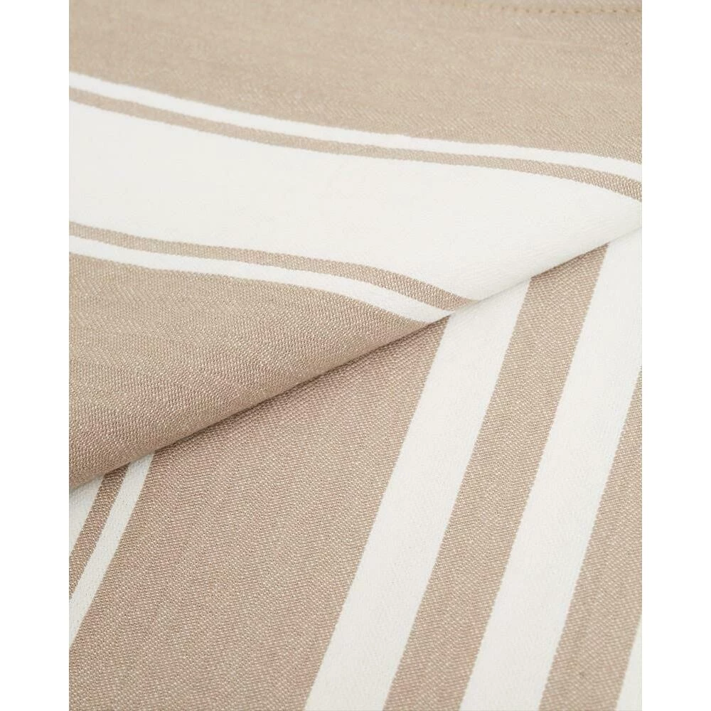 Lexington Icons Cotton Herringbone Striped Tablecloth Beige 3 Lexington Icons Cotton Herringbone Striped Tablecloth Beige