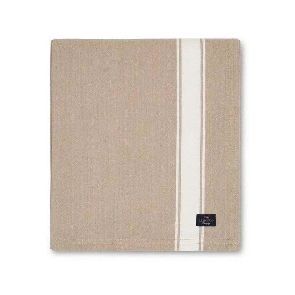 Lexington Icons Cotton Herringbone Striped Tablecloth Beige 5 Lexington Icons Cotton Herringbone Striped Tablecloth Beige - Bilde 3