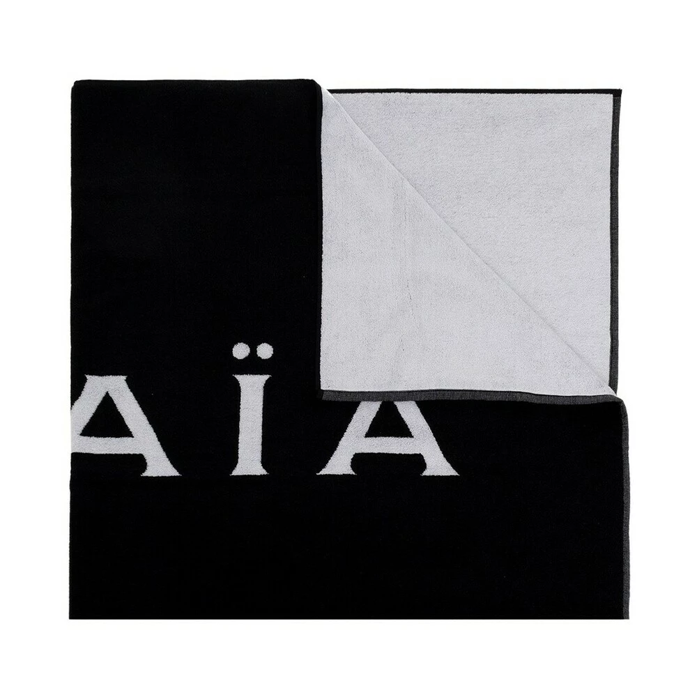 Alaïa Towel With Logo Black 3 Alaïa Towel With Logo Black