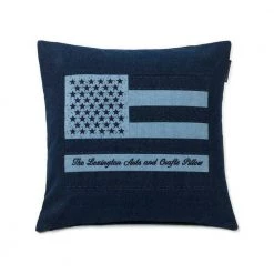 Lexington Denim Arts ; Crafts Cotton Pillow Cover Blue -Miinto Salgsbutikk unnamed file 4455